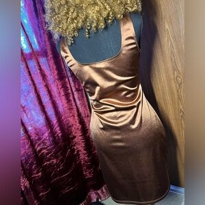 Copper body-con dress
